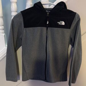 The North Face Kids' Black and Gray Full-Zip Hoodie